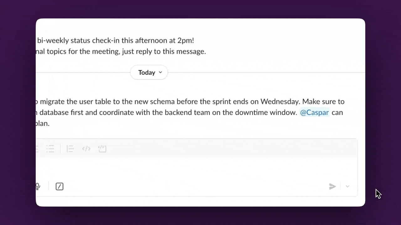 Creating a to-do from a message